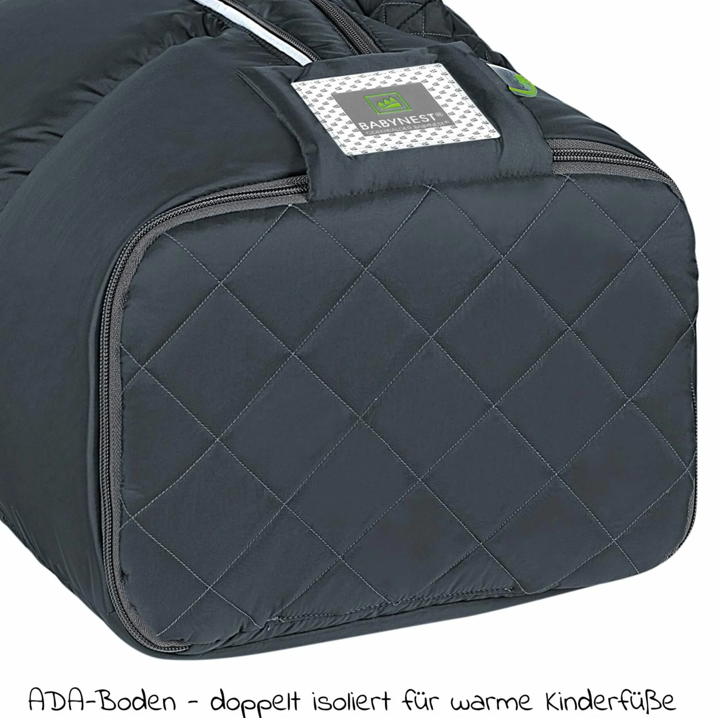 Fleece-Fußsack Gino-cs für Kinderwagen, Sportwagen & Buggy - Anthrazit
