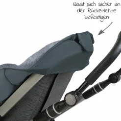 Fleece-Fußsack Gino-cs für Kinderwagen, Sportwagen & Buggy - Anthrazit