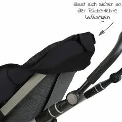 Fleece-Fußsack Gino-cs für Kinderwagen, Sportwagen & Buggy - Black