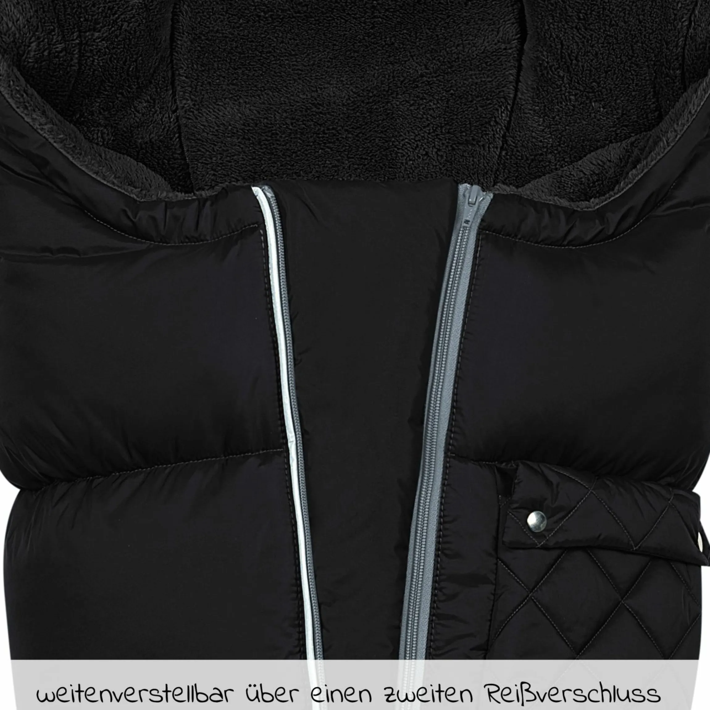 Fleece-Fußsack Gino-cs für Kinderwagen, Sportwagen & Buggy - Black