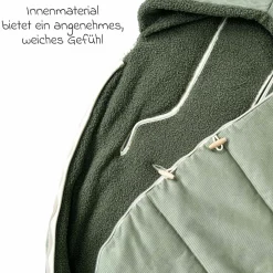 Fleece-Fußsack Hau Kea für Kinderwagen & Buggy - Mineral Green
