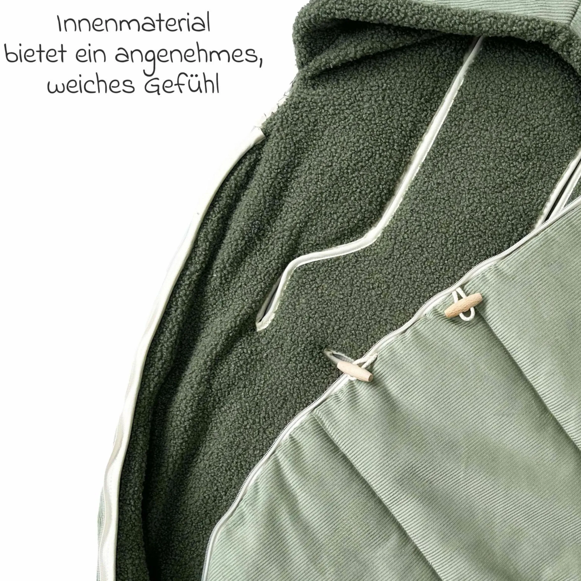 Fleece-Fußsack Hau Kea für Kinderwagen & Buggy - Mineral Green