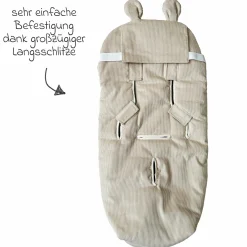 Fleece-Fußsack Hau Kea für Kinderwagen & Buggy - Sand