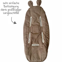 Fleece-Fußsack Hima für Babyschalen & Babywannen - Caribou
