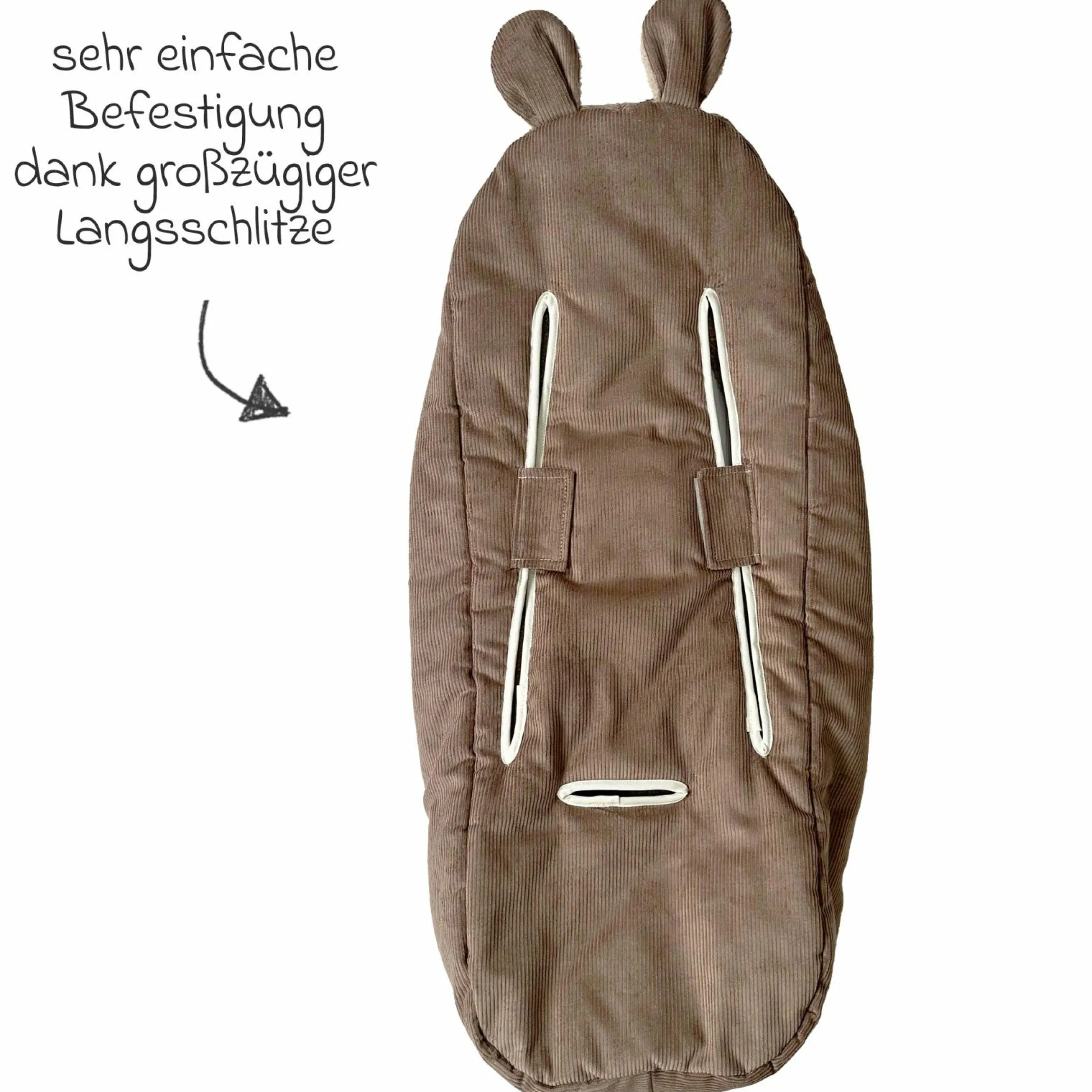 Fleece-Fußsack Hima für Babyschalen & Babywannen - Caribou