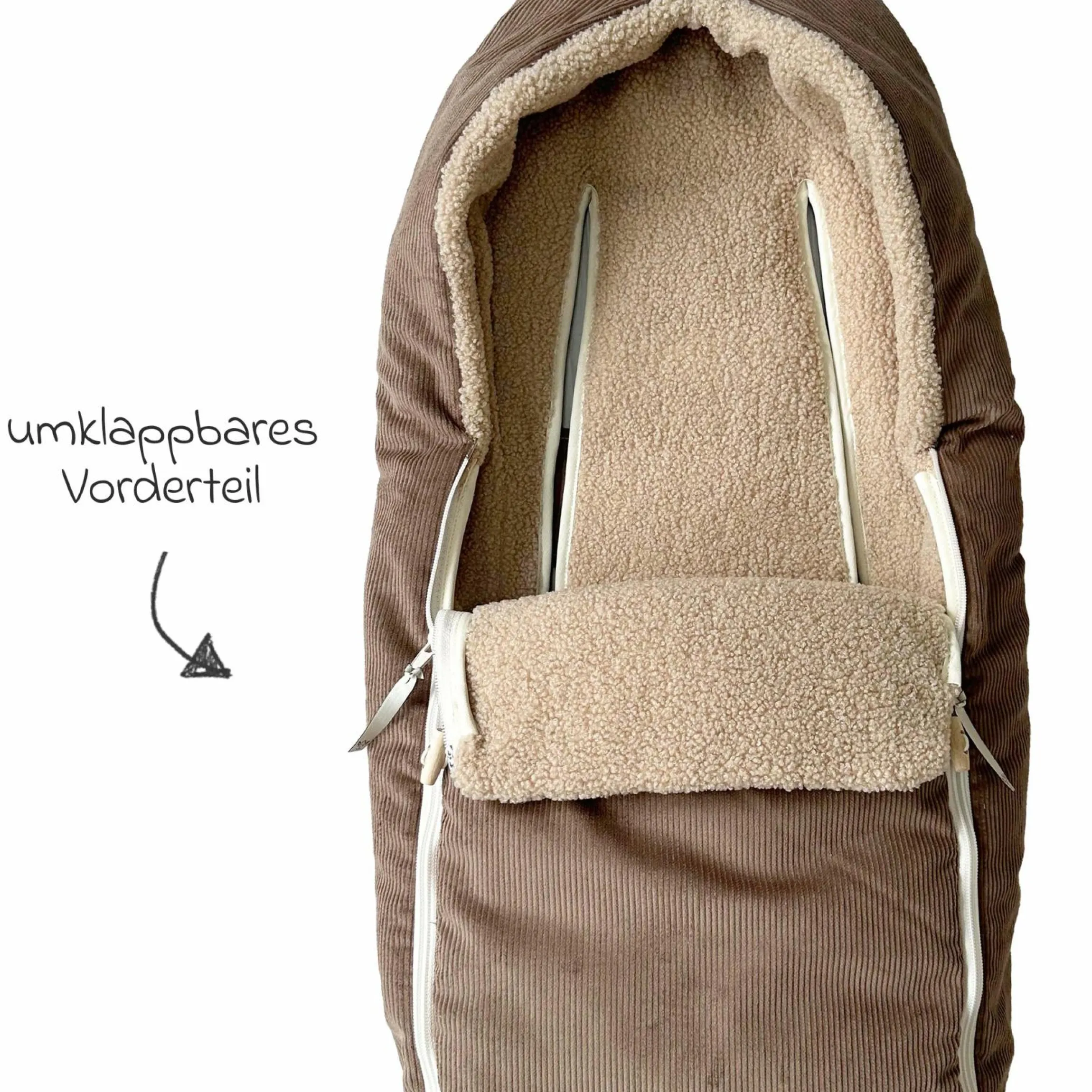 Fleece-Fußsack Hima für Babyschalen & Babywannen - Caribou