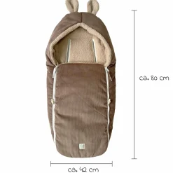 Fleece-Fußsack Hima für Babyschalen & Babywannen - Caribou