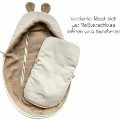 Fleece-Fußsack Hima für Babyschalen & Babywannen - Sand Shell