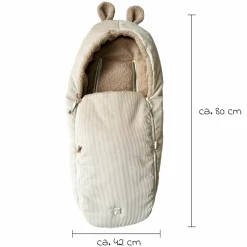 Fleece-Fußsack Hima für Babyschalen & Babywannen - Sand Shell