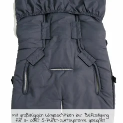 Fleece-Fußsack Hoody 2.0 für Babyschale und Babywanne - Anthracite