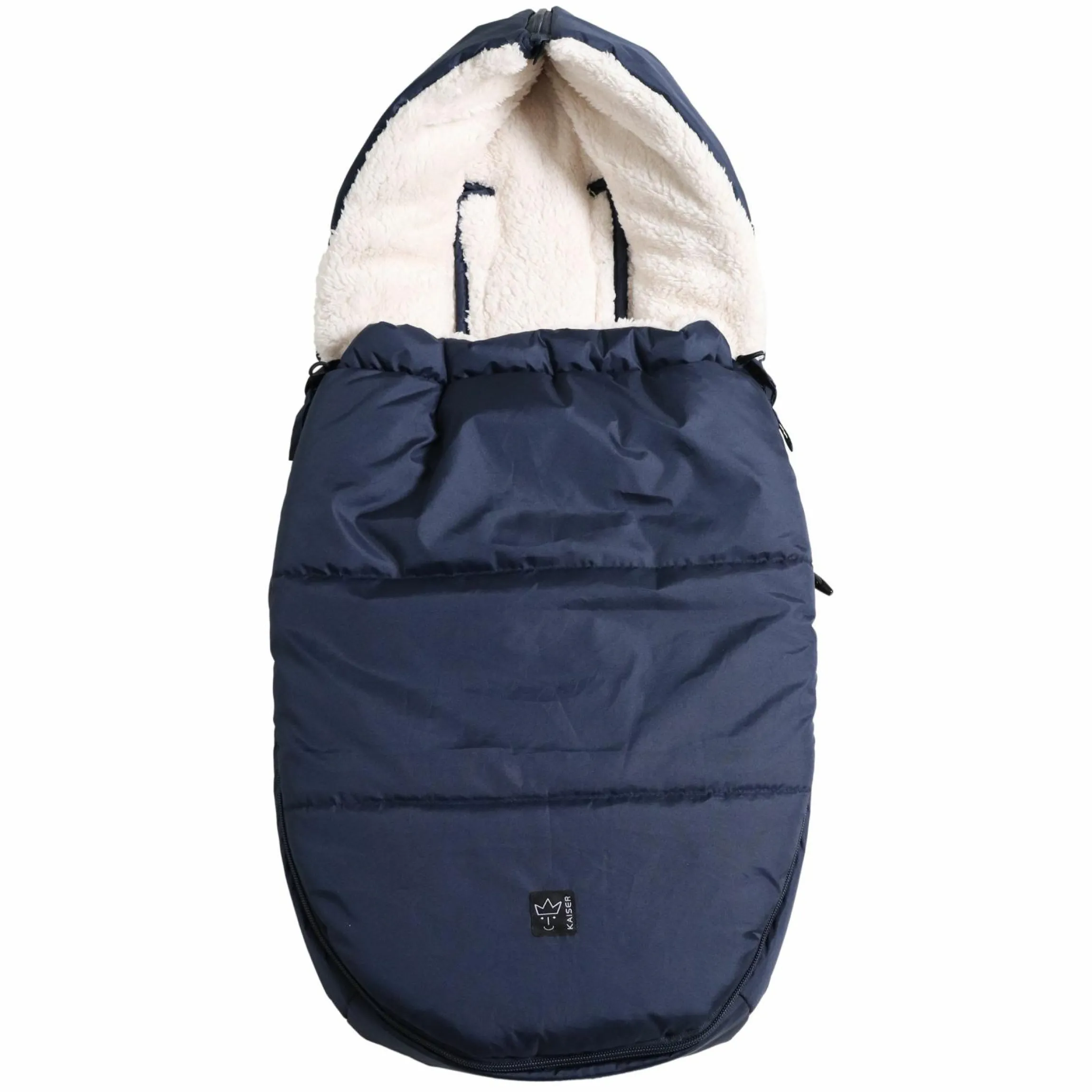 Fleece-Fußsack Hoody 2.0 für Babyschale und Babywanne - Navy