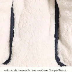 Fleece-Fußsack Hoody 2.0 für Babyschale und Babywanne - Navy