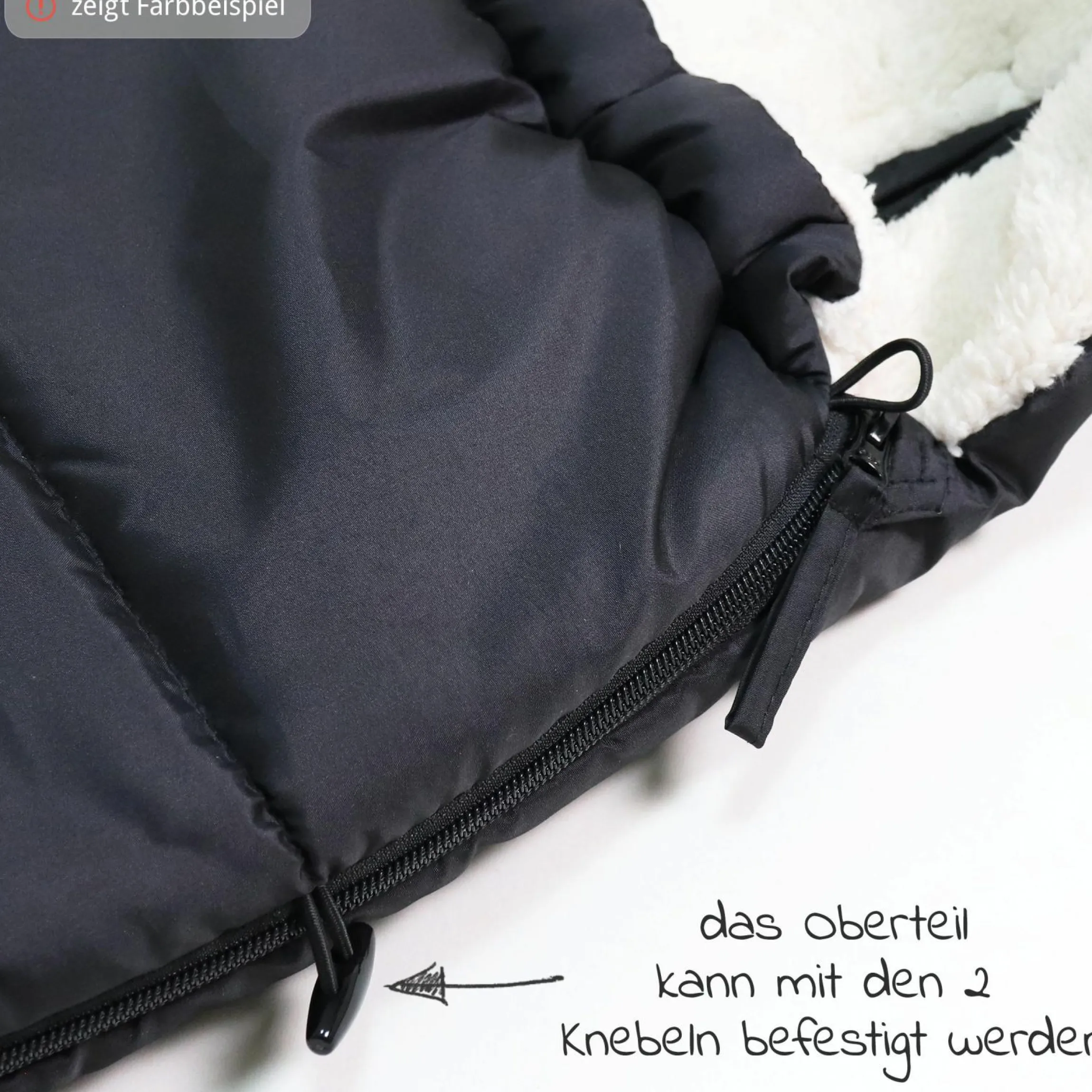 Fleece-Fußsack Hoody 2.0 für Babyschale und Babywanne - Navy