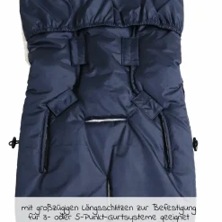 Fleece-Fußsack Hoody 2.0 für Babyschale und Babywanne - Navy