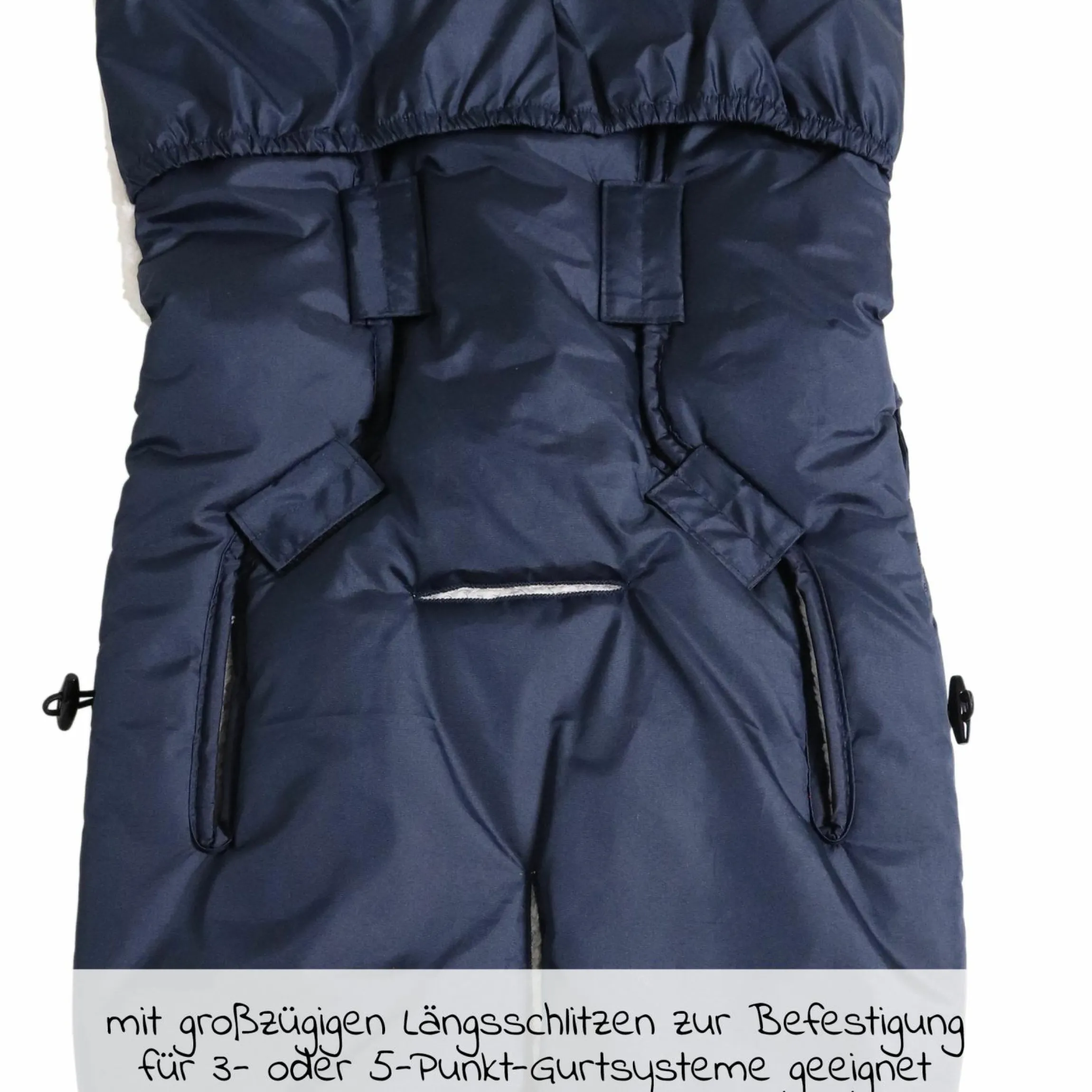 Fleece-Fußsack Hoody 2.0 für Babyschale und Babywanne - Navy