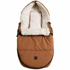 Fleece-Fußsack Hoody 2.0 für Babyschale und Babywanne - Camel