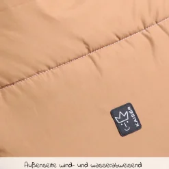 Fleece-Fußsack Hoody 2.0 für Babyschale und Babywanne - Camel