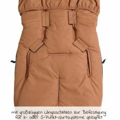 Fleece-Fußsack Hoody 2.0 für Babyschale und Babywanne - Camel