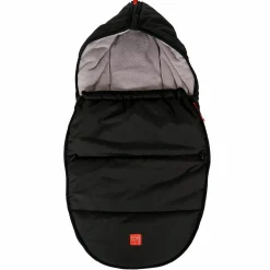 Fleece-Fußsack Hoody für Babyschalen und Babywannen - Schwarz