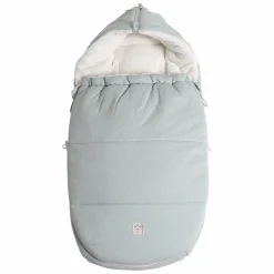 Fleece-Fußsack Jersey Hood für Babyschalen und Babywannen - Slit Green