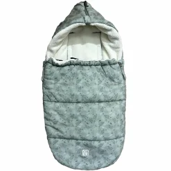 Fleece-Fußsack Jersey Hood für Babyschalen & Babywannen - Forrest Green