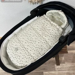 Fleece-Fußsack Jersey Hood für Babyschalen & Babywannen - Forrest Green