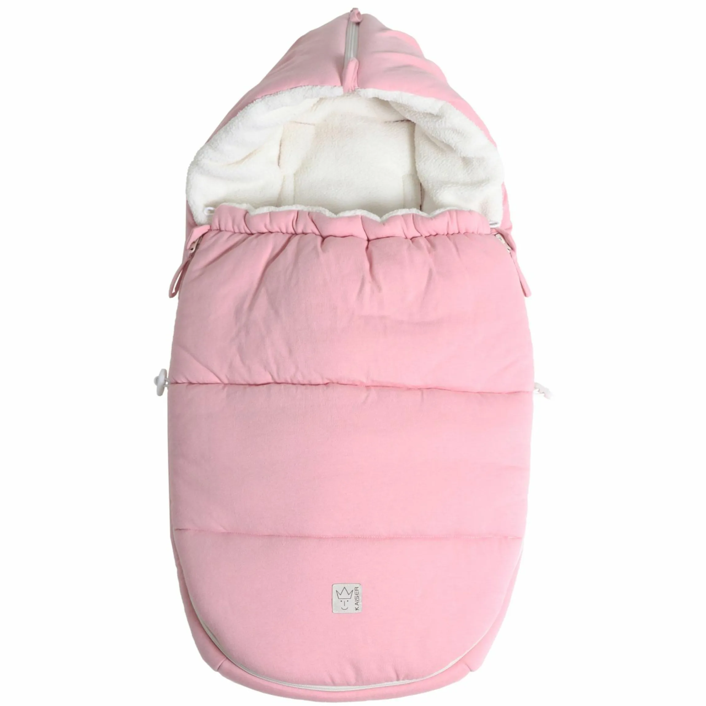 Fleece-Fußsack Jersey Hood für Babyschalen und Babywannen - Birdal Rose