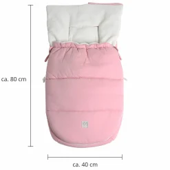 Fleece-Fußsack Jersey Hood für Babyschalen und Babywannen - Birdal Rose