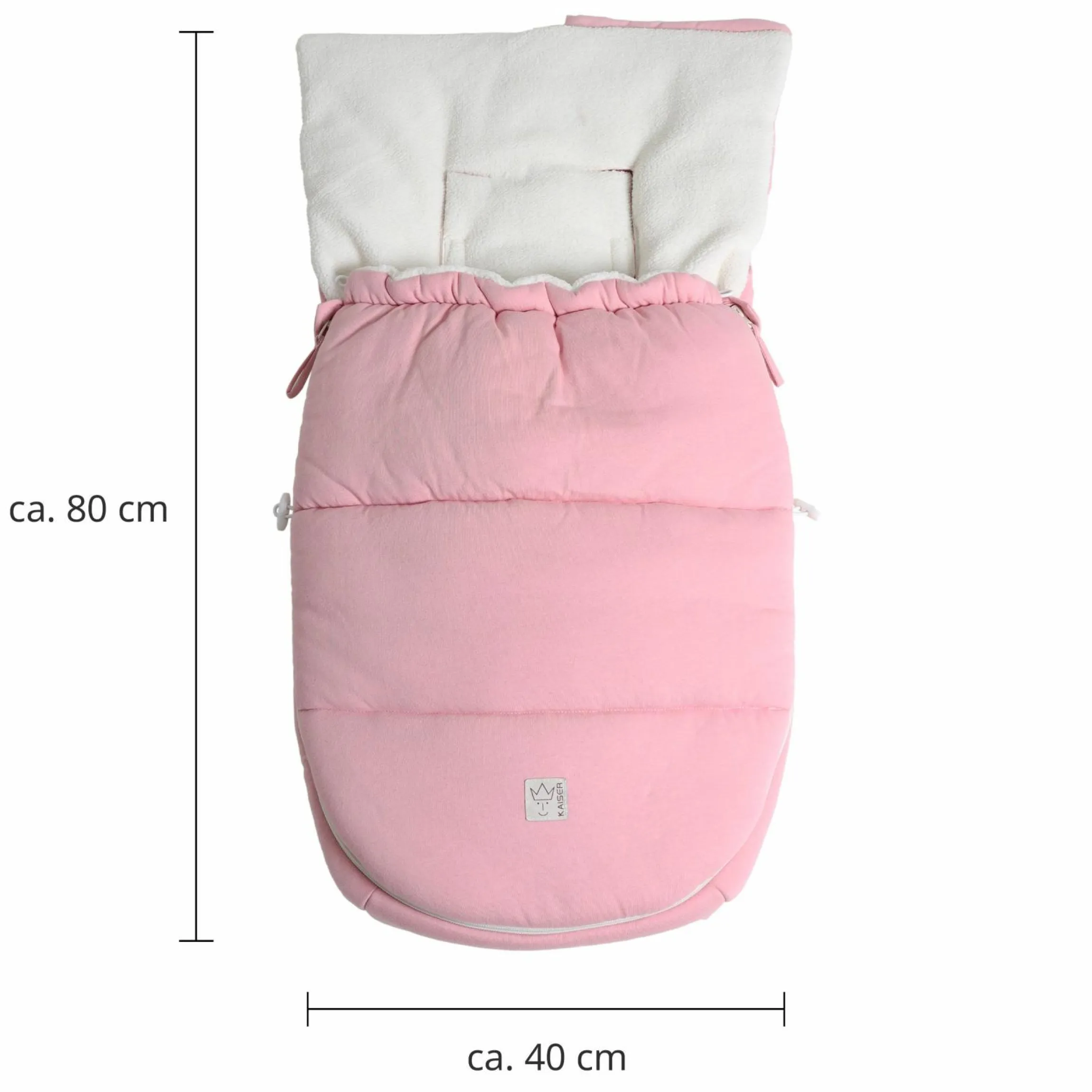 Fleece-Fußsack Jersey Hood für Babyschalen und Babywannen - Birdal Rose