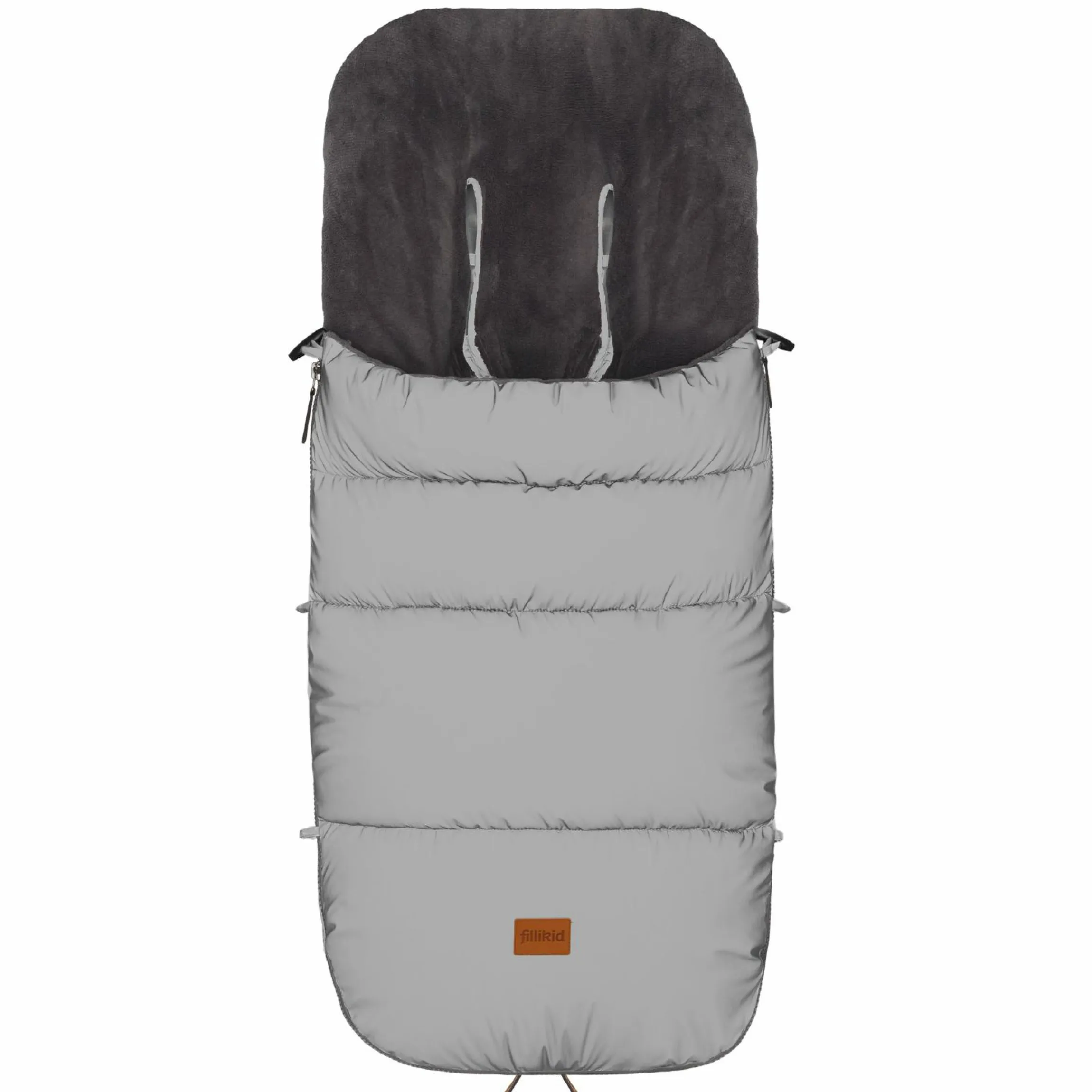 Fleece-Fußsack Kinley Reflect mit reflektierendem Außenmaterial für Buggy, Sport- und Kinderwagen - Silber