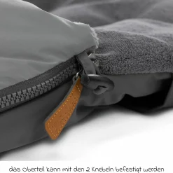 Fleece-Fußsack Kinley Reflect mit reflektierendem Außenmaterial für Buggy, Sport- und Kinderwagen - Silber