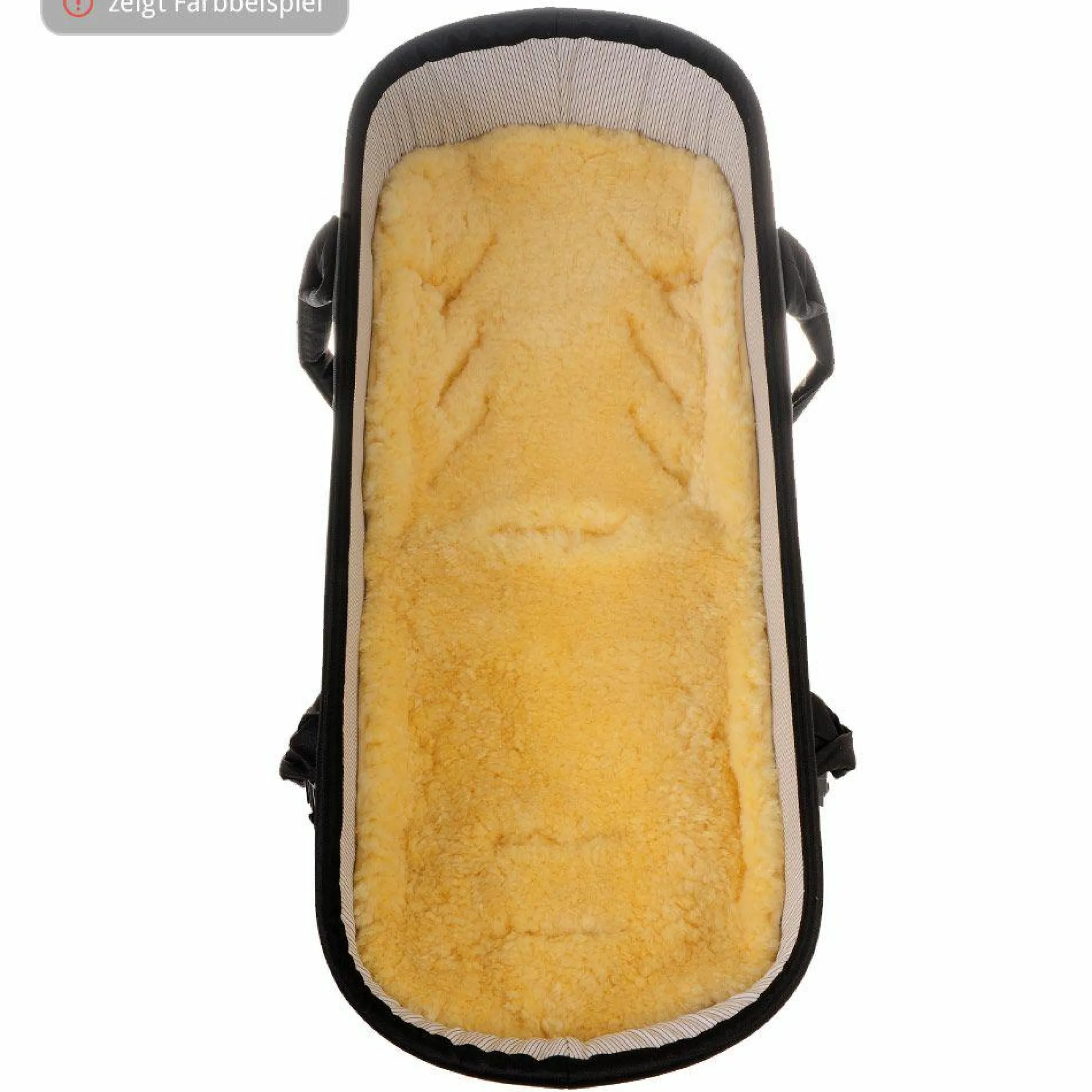 Fleece-Fußsack mit Lammfelleinlage Sheepy - Anthrazit Melange