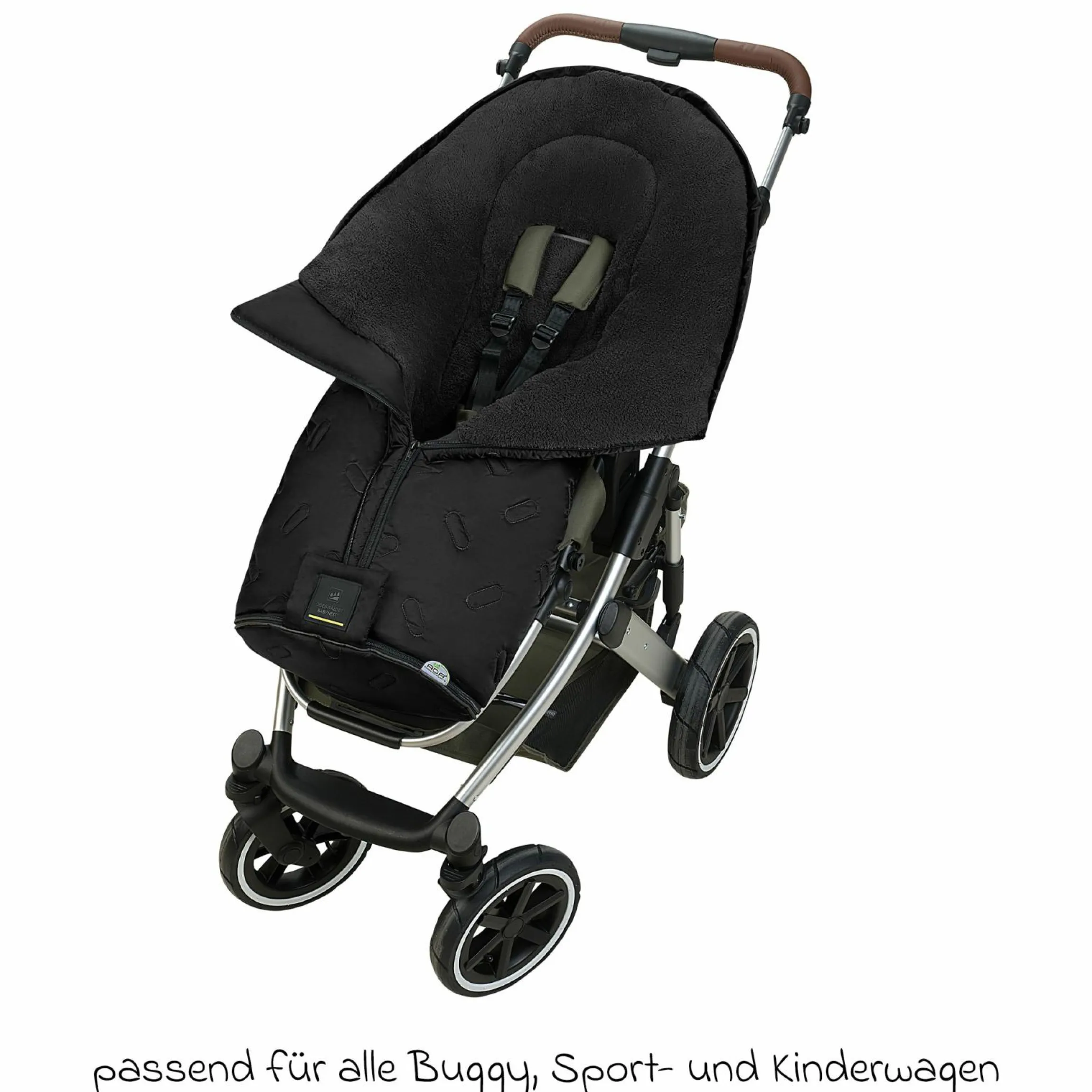 Fleece-Fußsack Oskar für Buggy, Sport- und Kinderwagen - Black