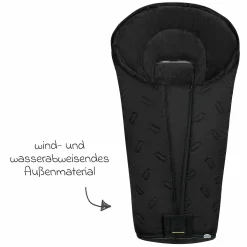 Fleece-Fußsack Oskar für Buggy, Sport- und Kinderwagen - Black