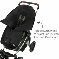 Fleece-Fußsack Oskar für Buggy, Sport- und Kinderwagen - Black