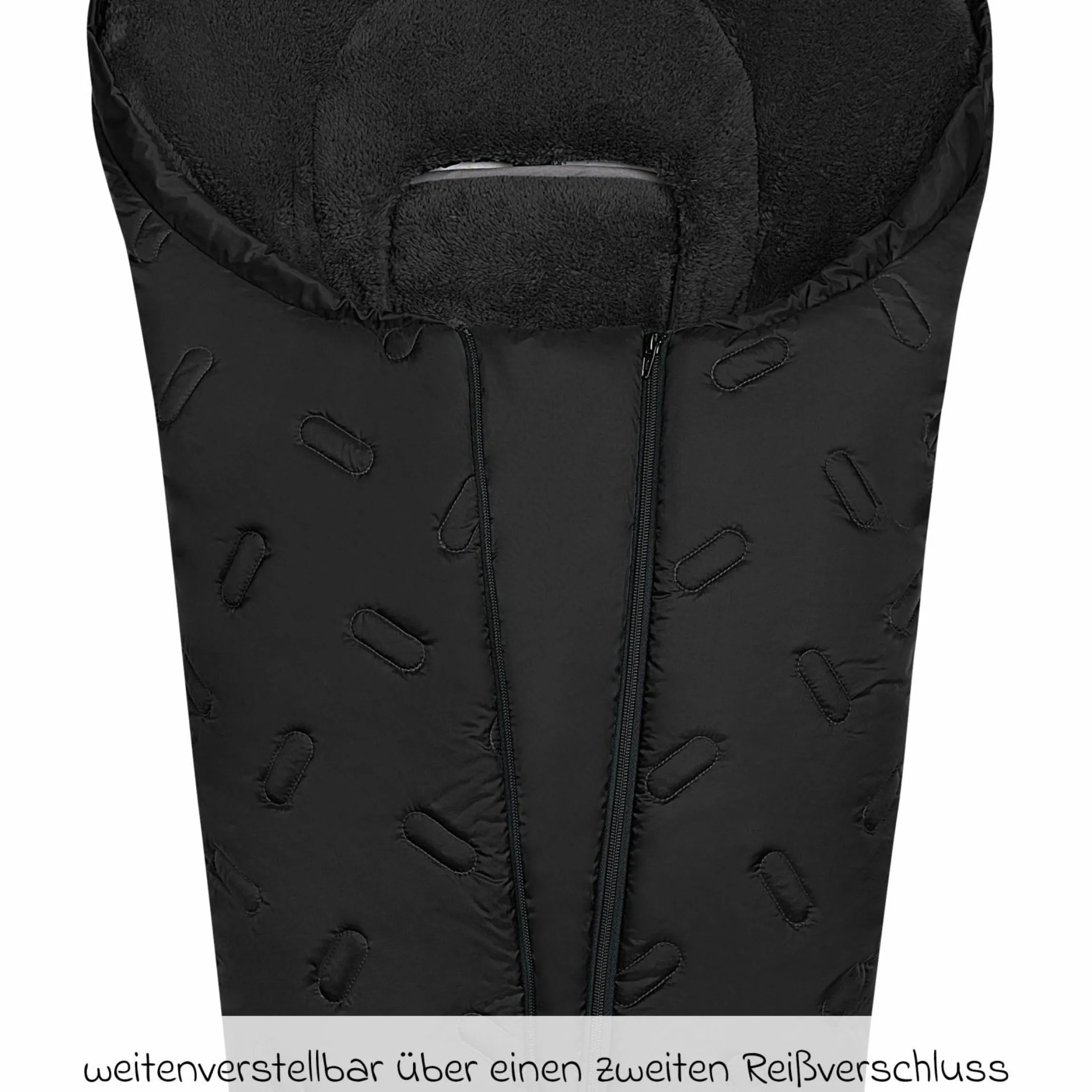 Fleece-Fußsack Oskar für Buggy, Sport- und Kinderwagen - Black