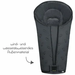 Fleece-Fußsack Oskar für Buggy, Sport- und Kinderwagen - Anthrazit