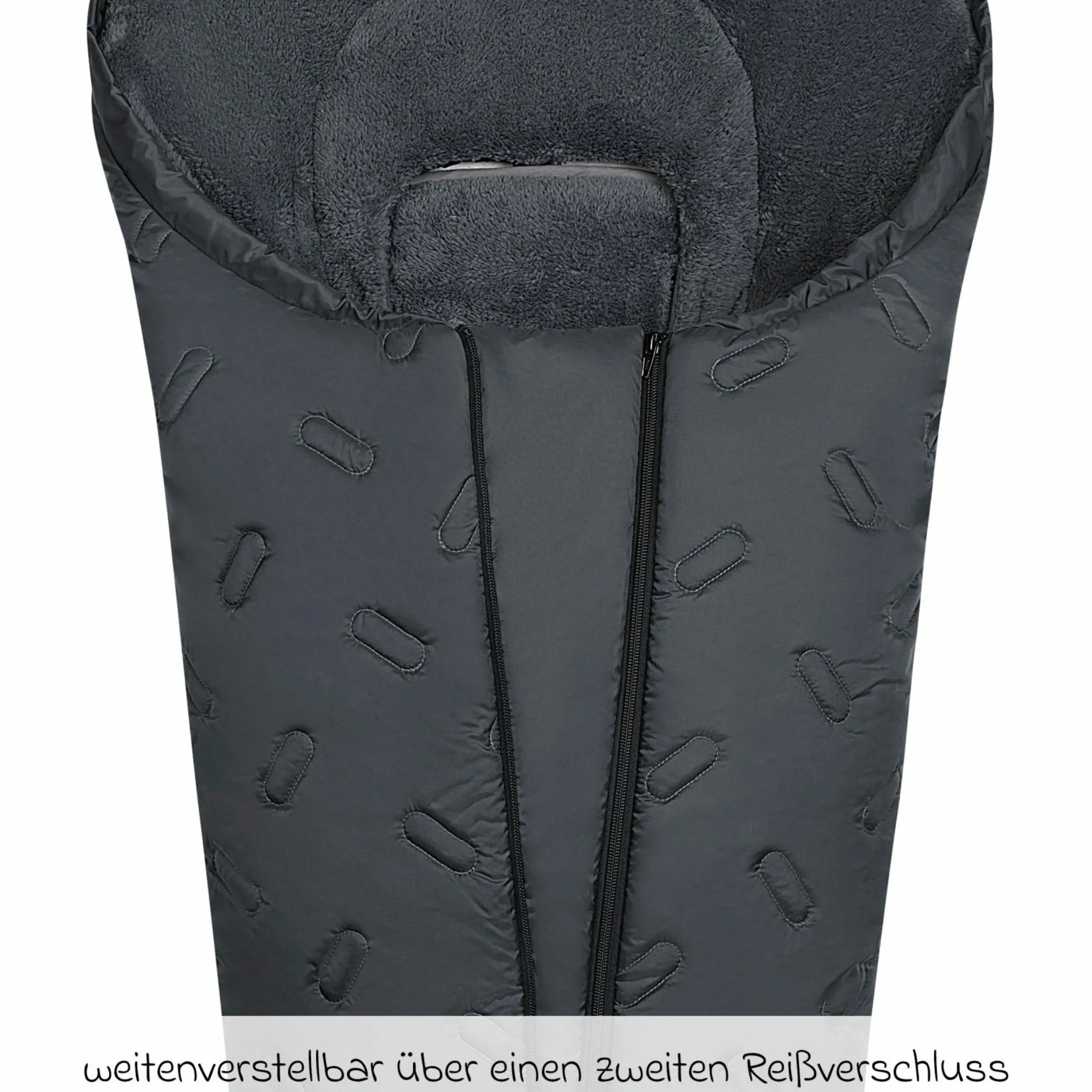Fleece-Fußsack Oskar für Buggy, Sport- und Kinderwagen - Anthrazit