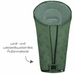 Fleece-Fußsack Oskar für Buggy, Sport- und Kinderwagen - Steel Green