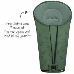 Fleece-Fußsack Oskar für Buggy, Sport- und Kinderwagen - Steel Green