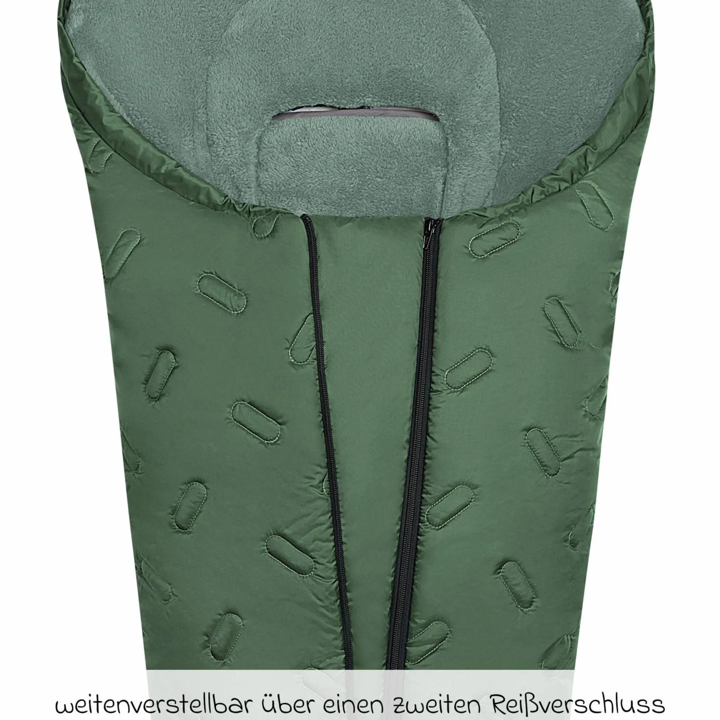Fleece-Fußsack Oskar für Buggy, Sport- und Kinderwagen - Steel Green
