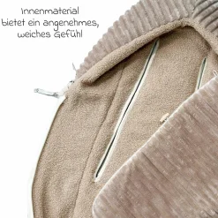 Fleece-Fußsack Plushy für Babyschalen & Babywannen - Cuban Sand
