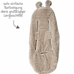 Fleece-Fußsack Plushy für Babyschalen & Babywannen - Cuban Sand