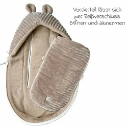 Fleece-Fußsack Plushy für Babyschalen & Babywannen - Cuban Sand