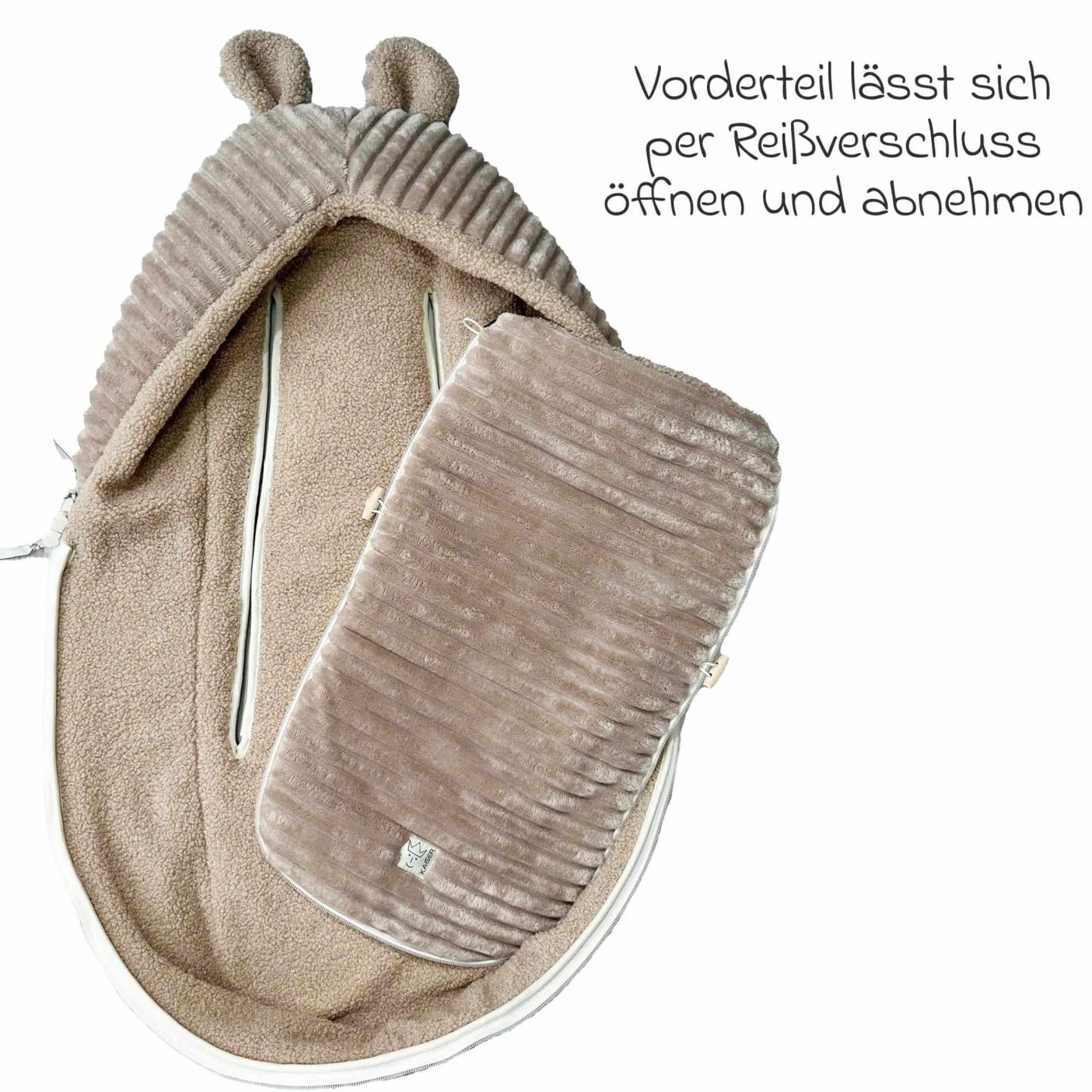 Fleece-Fußsack Plushy für Babyschalen & Babywannen - Cuban Sand