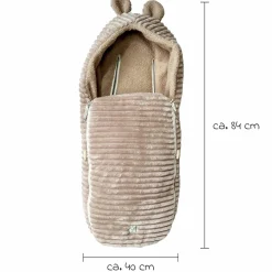 Fleece-Fußsack Plushy für Babyschalen & Babywannen - Cuban Sand