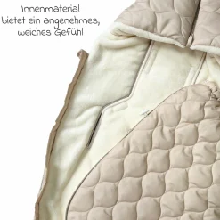 Fleece-Fußsack Recy XL aus 100% recyceltes Polyester für Kinderwagen & Buggy - Sand Cream