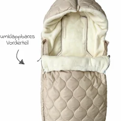 Fleece-Fußsack Recy XL aus 100% recyceltes Polyester für Kinderwagen & Buggy - Sand Cream