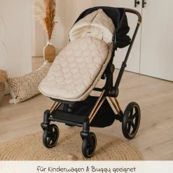 Fleece-Fußsack Recy XL aus 100% recyceltes Polyester für Kinderwagen & Buggy - Sand Cream
