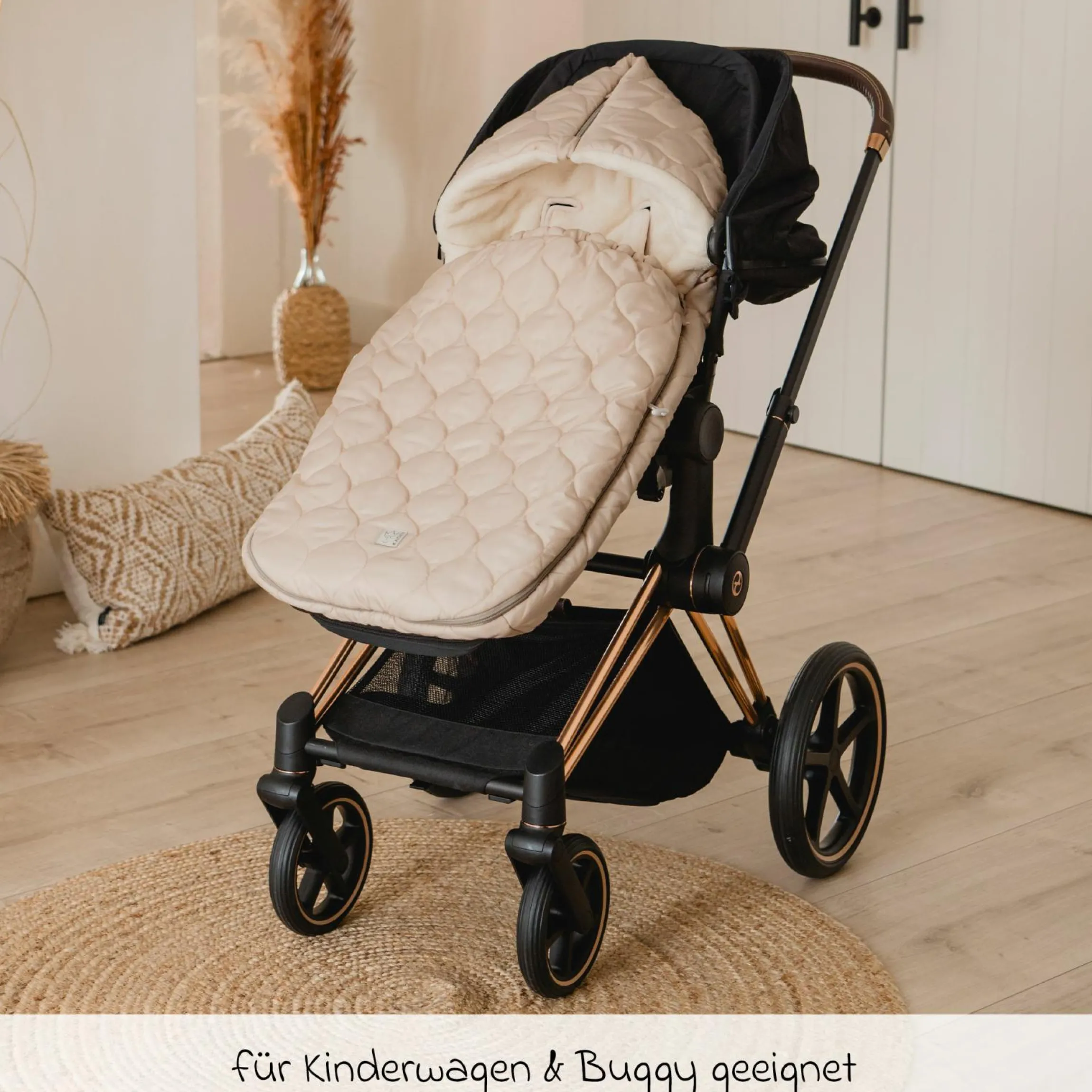Fleece-Fußsack Recy XL aus 100% recyceltes Polyester für Kinderwagen & Buggy - Sand Cream